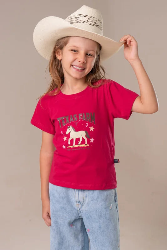 CAMISETA INFANTIL FEMININA TEXAS FARM