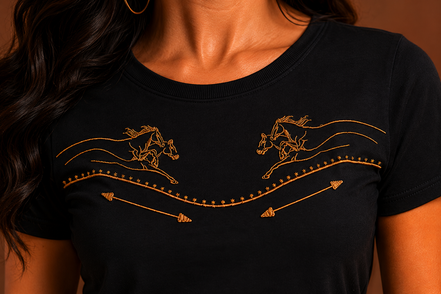 T-SHIRT FEMININA BORDADA BUPHALLOS Ref.: BPL1924