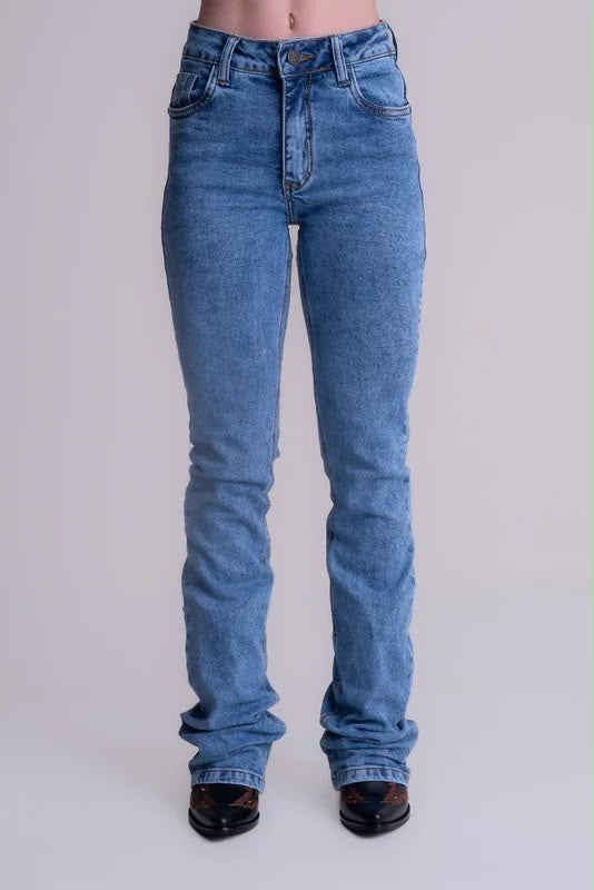 CALÇA JEANS FEMININA TEXAS FARM - MARBLE BASIC - PDF052 - JEANS