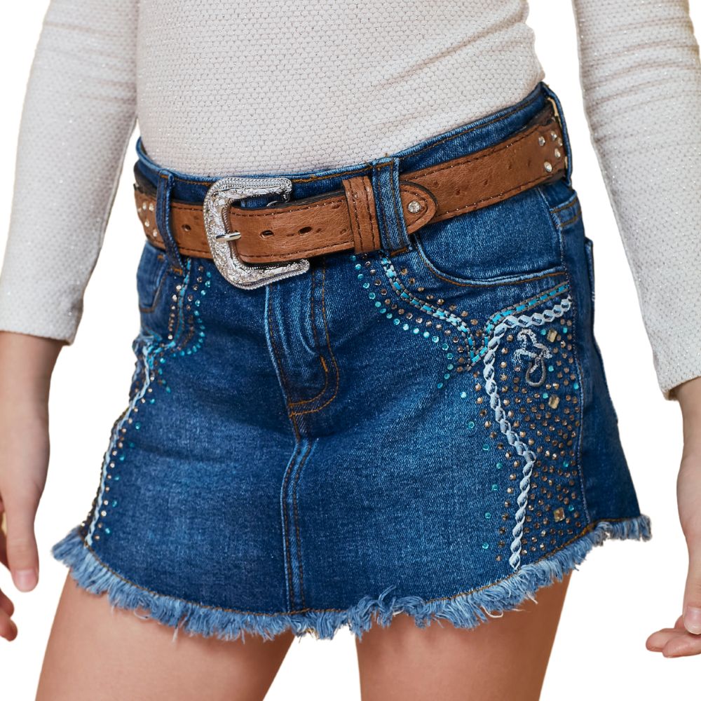 Short saia feminino infantil