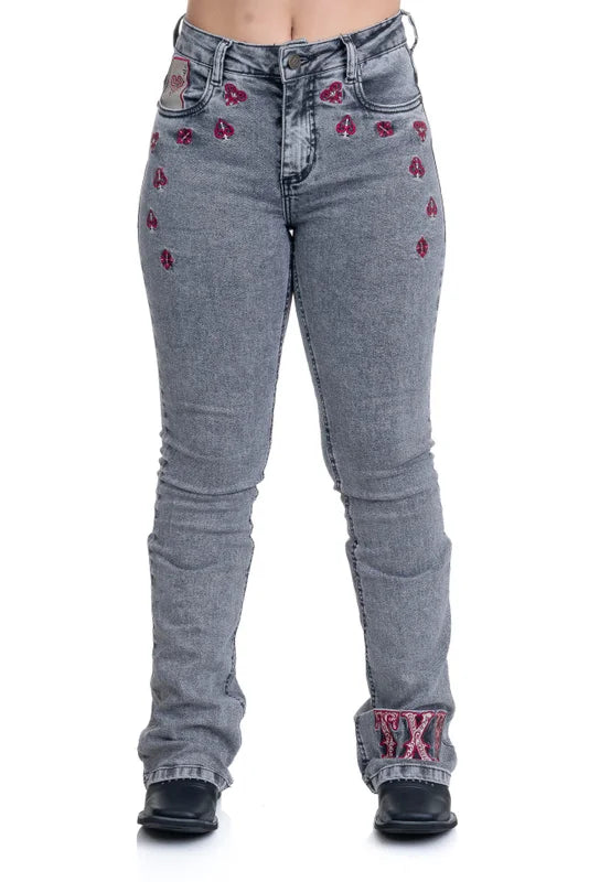 CALCA JEANS FEMININA TEXAS FARM - DECK - PDF048 - JEANS