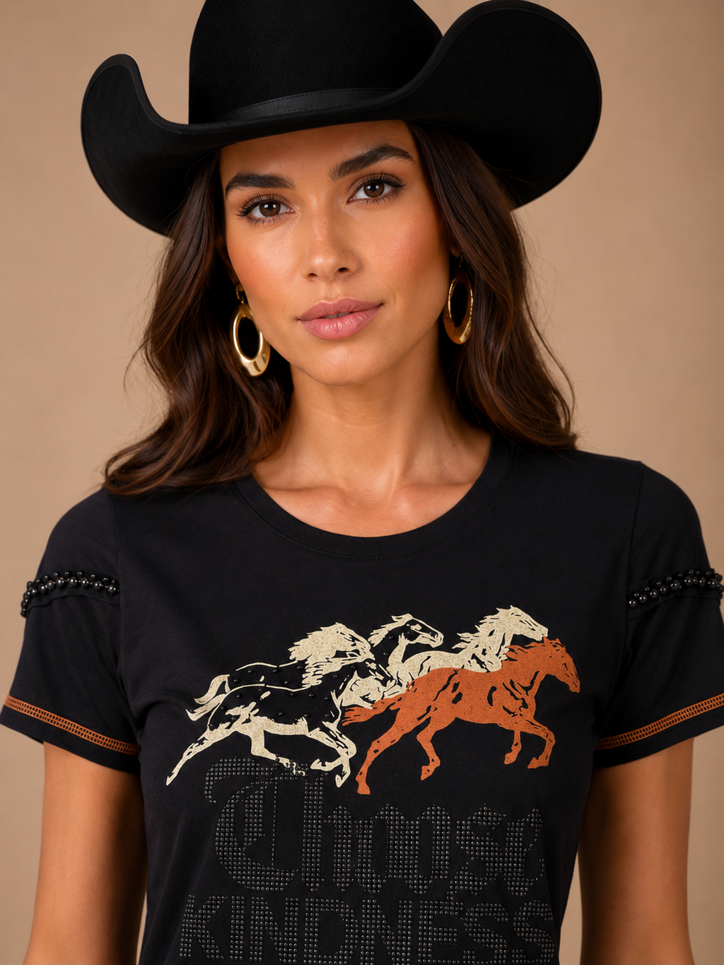 T-SHIRT FEMININA CHOOSE MOON HORSE Ref.:0112486