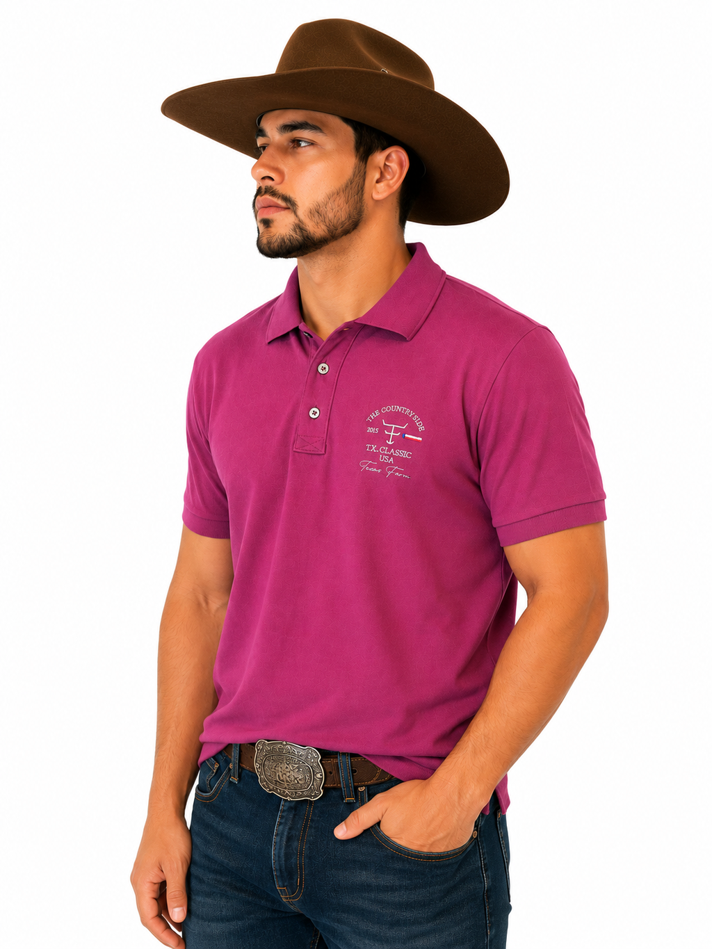 CAMISA POLO MASCULINA/NEW STYLE TEXAS FARM - Ref.CPM007
