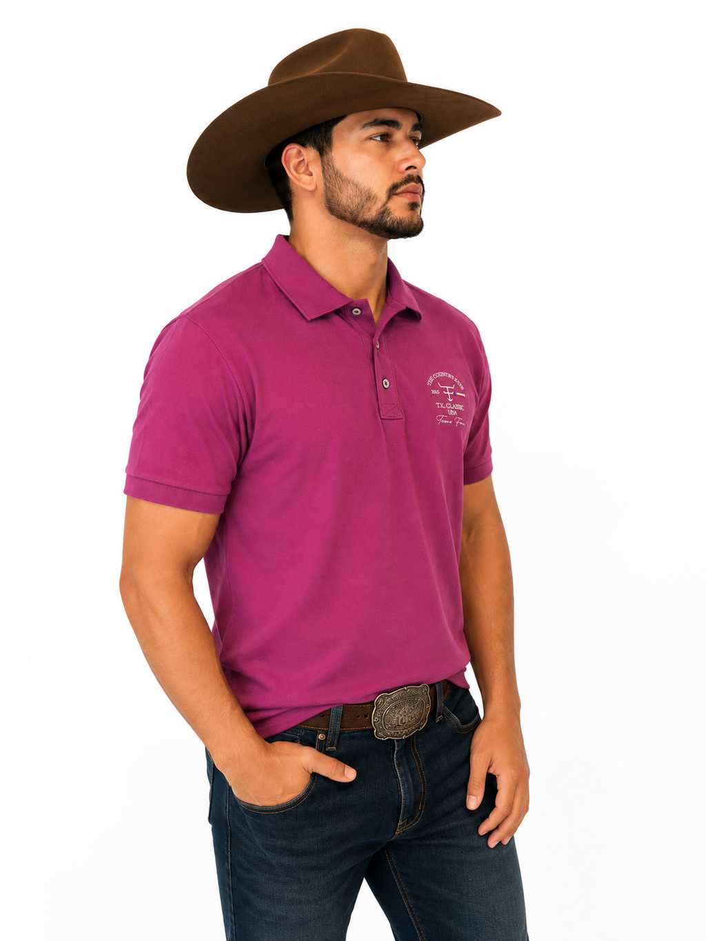 CAMISA POLO MASCULINA/NEW STYLE TEXAS FARM - Ref.CPM007