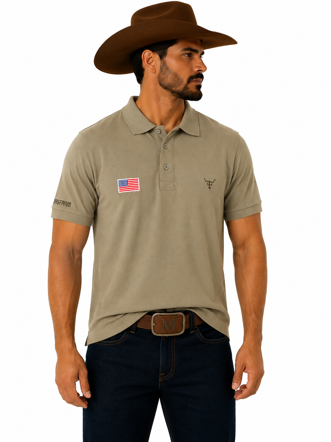 CAMISA POLO MASCULINA/NEW STYLE TEXAS FARM Ref.:CPM009