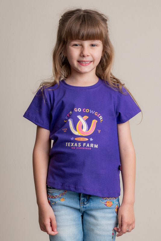 CAMISETA INFANTIL FEMININA TEXAS FARM - CIF049