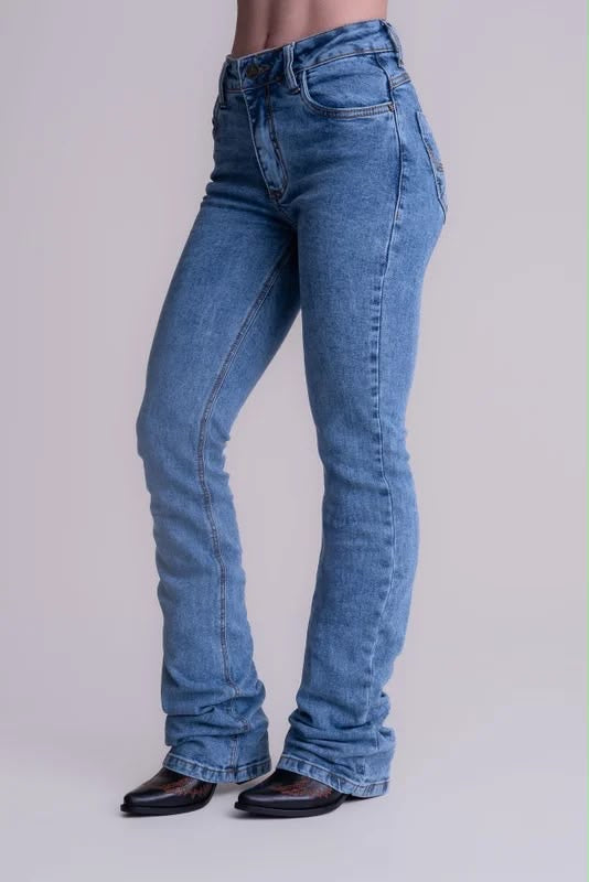 CALÇA JEANS FEMININA TEXAS FARM - MARBLE BASIC - PDF052 - JEANS