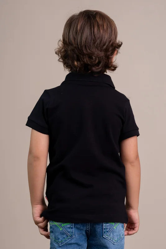 CAMISA POLO MASCULINA MINI TEXAS FARM - BUCKAROO - CPMMINI001 - PRETO