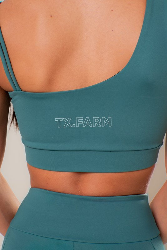 CONJUNTO TOP E BERMUDA TEXAS FARM - OPEN AIR - FIT004 - VERDE PETROLEO