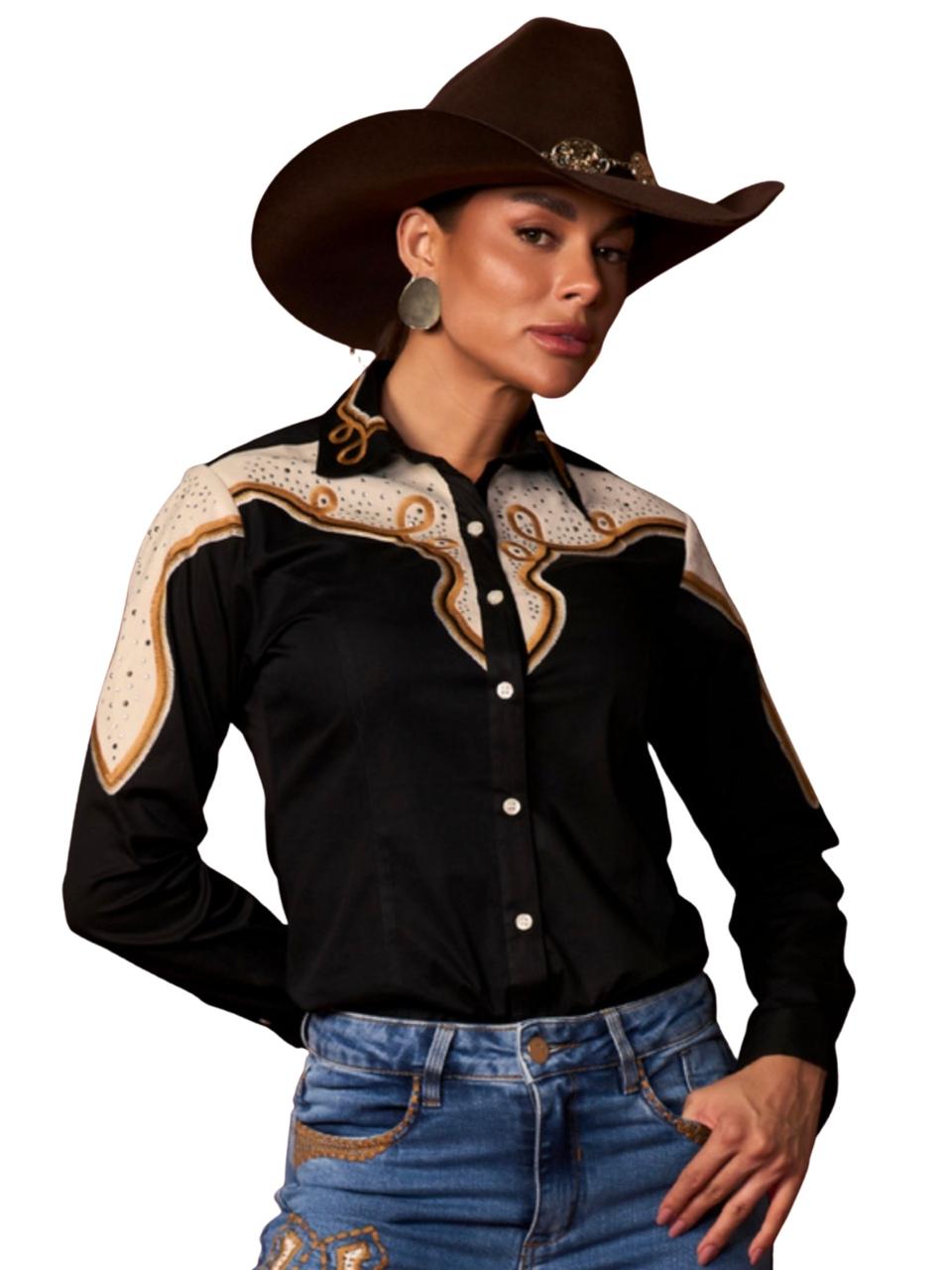 Camisa feminina bordada minuty