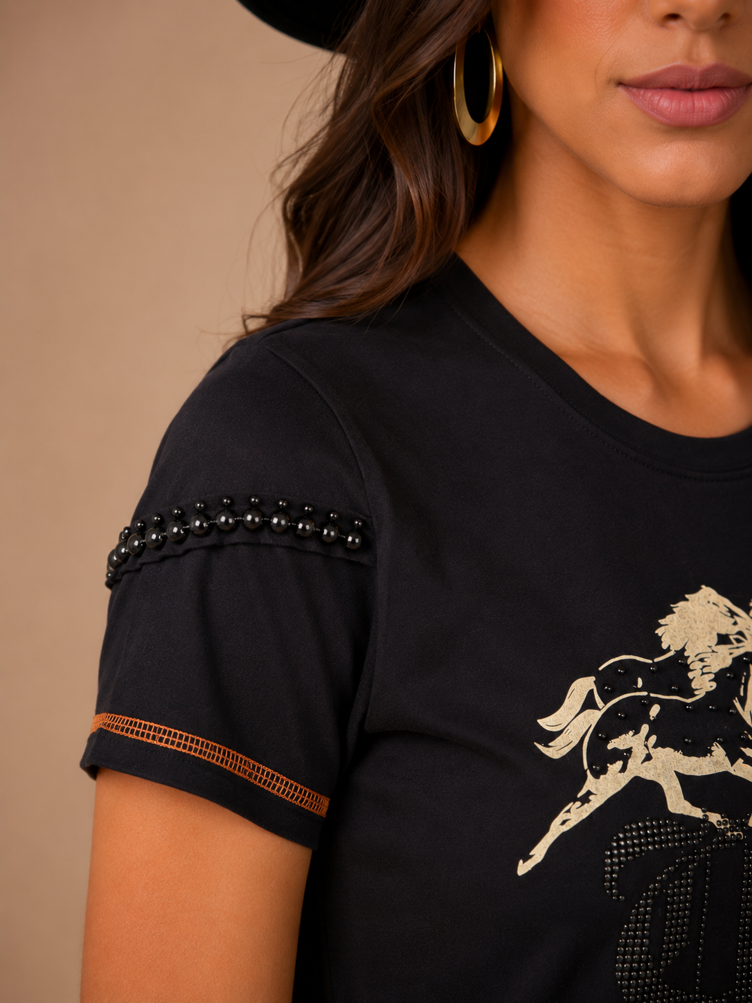 T-SHIRT FEMININA CHOOSE MOON HORSE Ref.:0112486