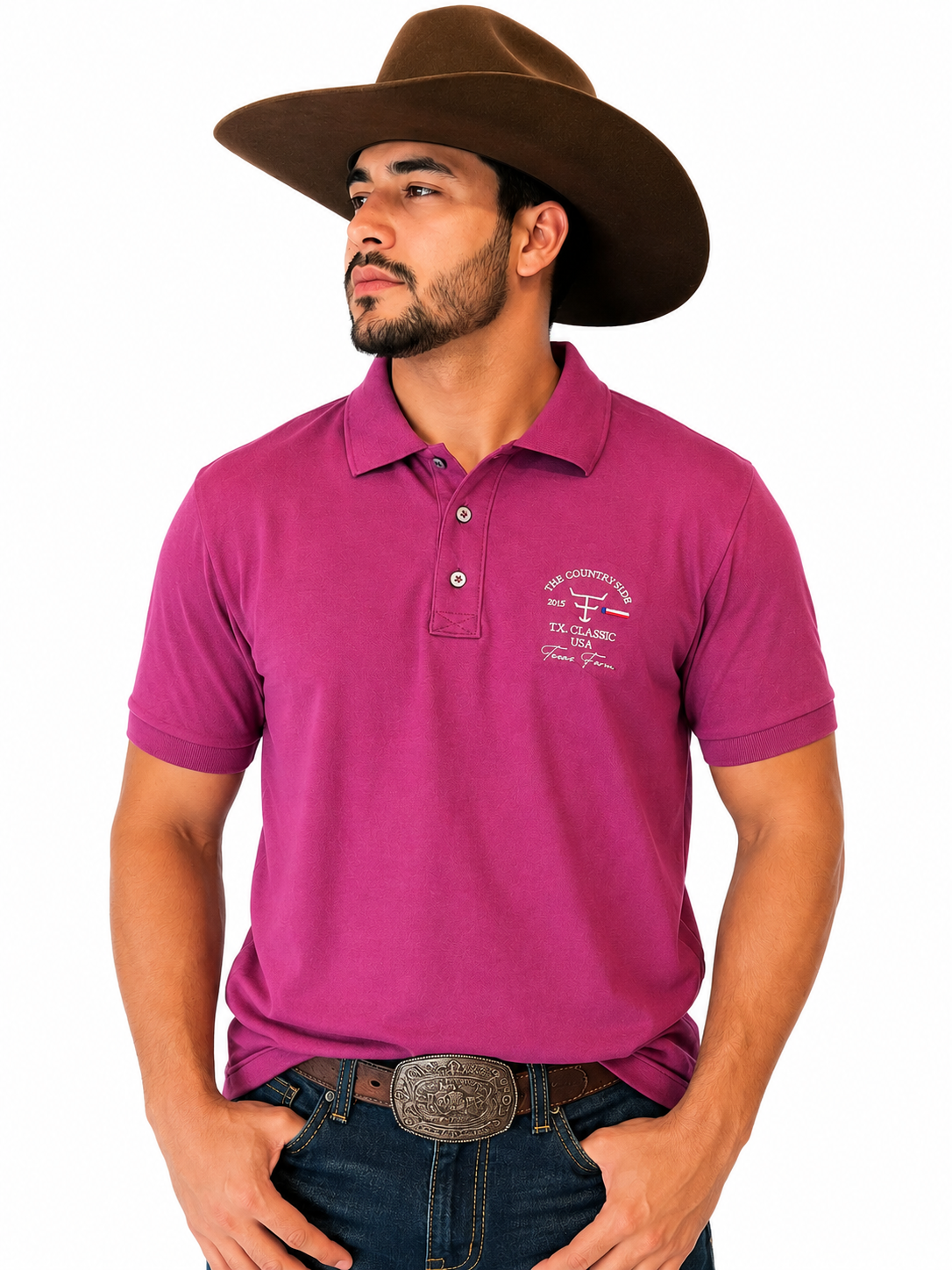 CAMISA POLO MASCULINA/NEW STYLE TEXAS FARM - Ref.CPM007