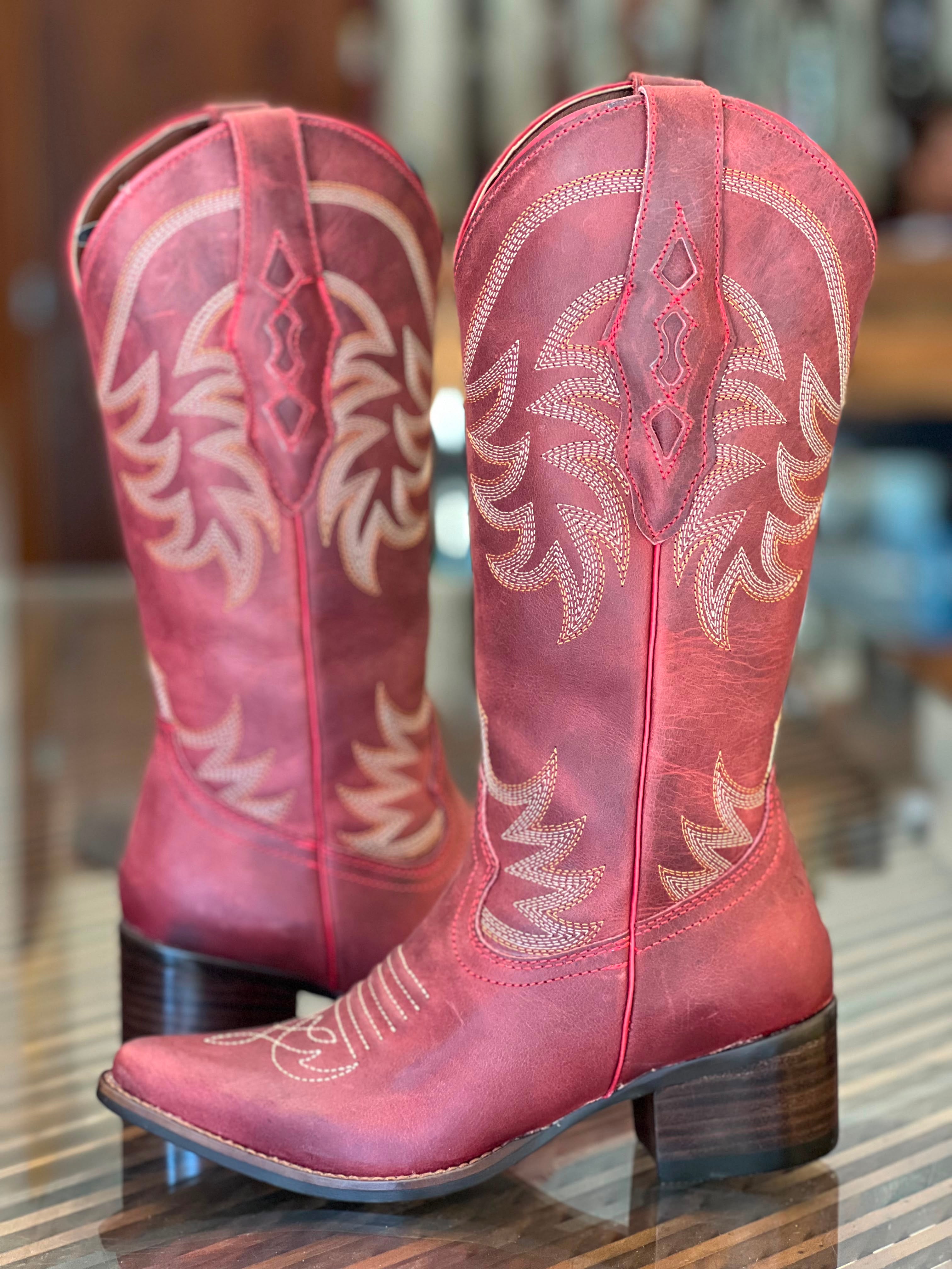 Bota Vimar Feminina Fossil Red – Ref. 10278