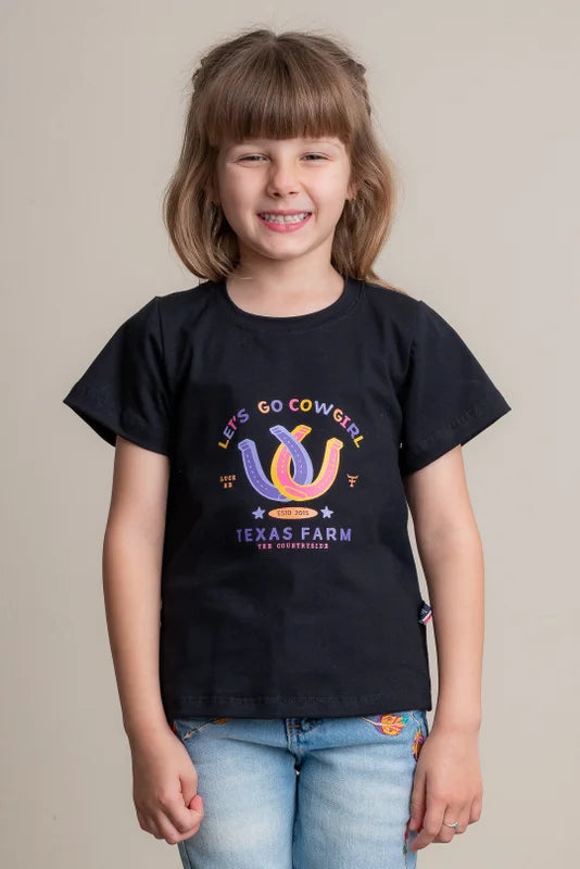 CAMISETA INFANTIL FEMININA TEXAS FARM