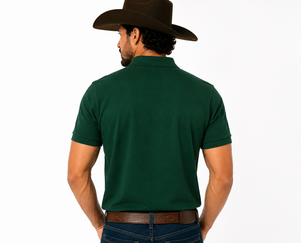 Camiseta Polo Masculina Lisa Sem Bolso Terra de Peão - Ref.: 50003