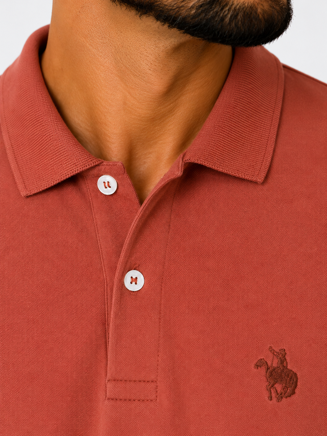 Camiseta Polo Masculina Lisa Sem Bolso Terra de Peão - Ref.: 50003