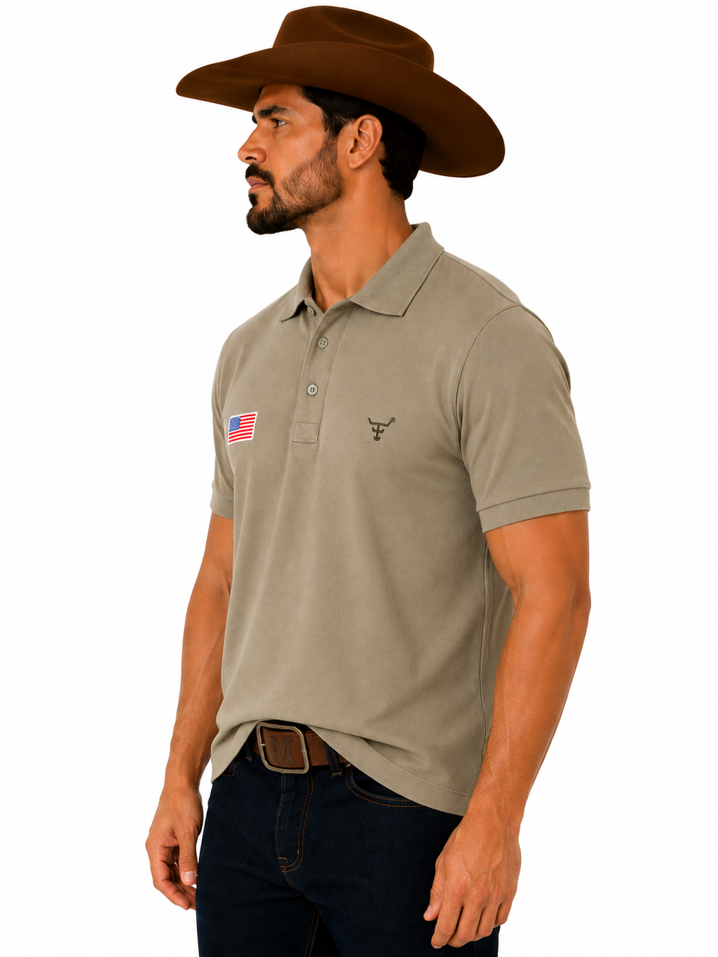 CAMISA POLO MASCULINA/NEW STYLE TEXAS FARM Ref.:CPM009