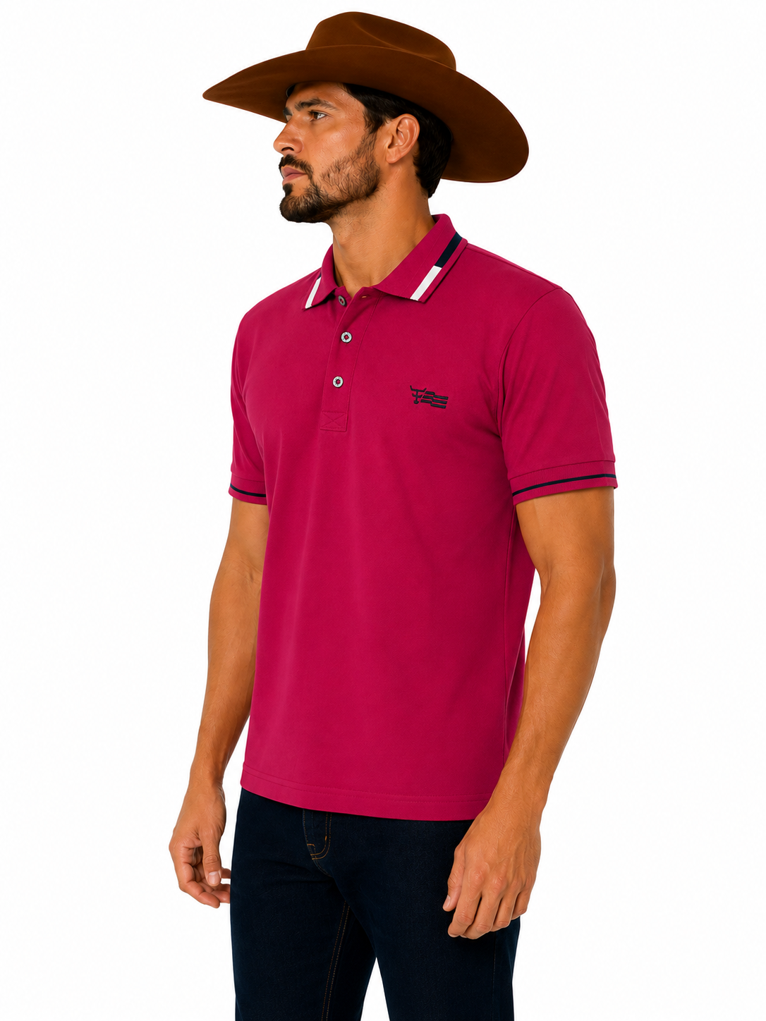 CAMISA POLO MASCULINA TEXAS FARM Ref.: CPM006