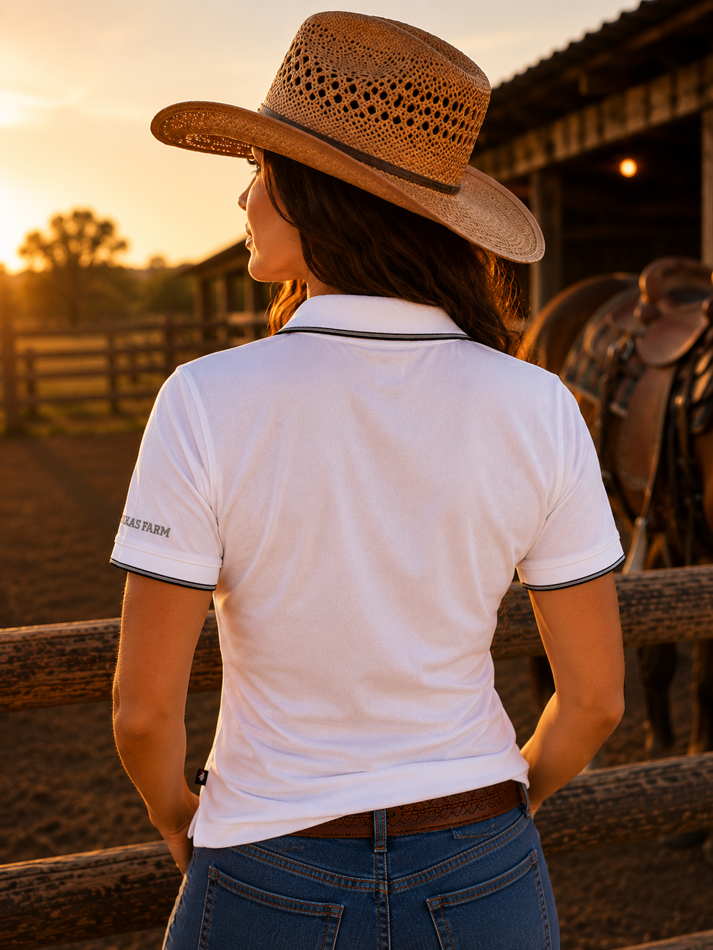 Camiseta Polo Feminina - New Style Texas Farm CPF008