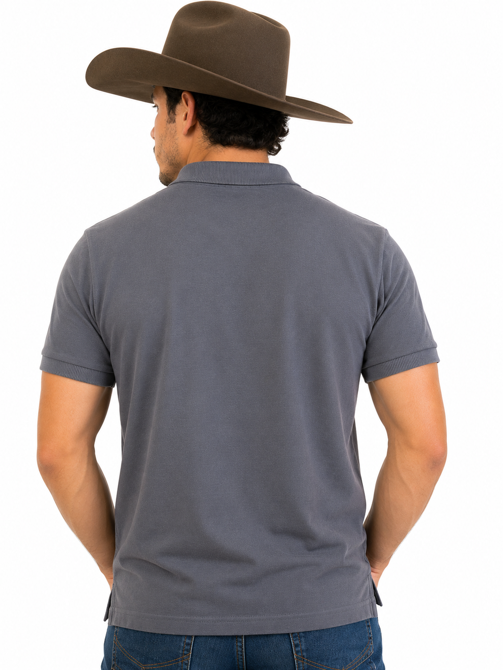 Camiseta Polo Masculina Lisa Sem Bolso Terra de Peão - Ref.: 50003