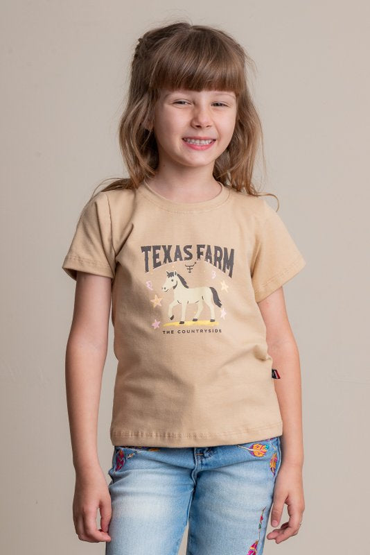 CAMISETA INFANTIL FEMININA TEXAS FARM
