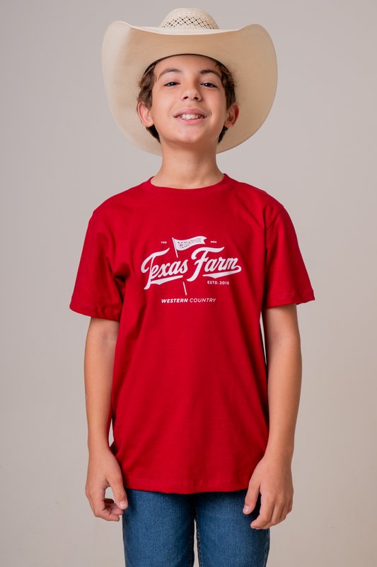 CAMISETA JUVENIL MASCULINA TEXAS FARM - CTM038