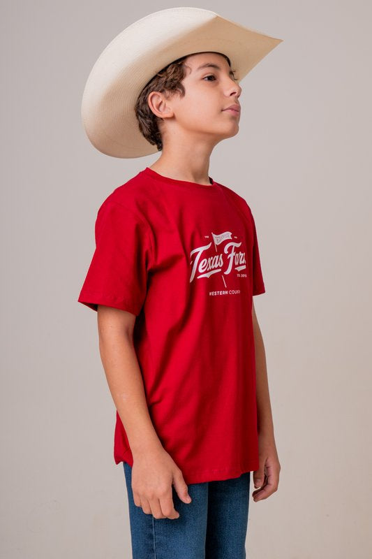 CAMISETA JUVENIL MASCULINA TEXAS FARM - CTM038