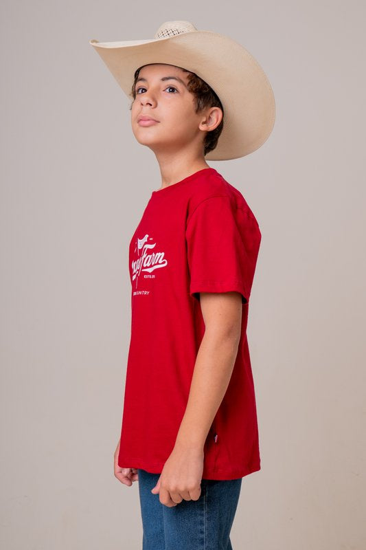 CAMISETA JUVENIL MASCULINA TEXAS FARM - CTM038