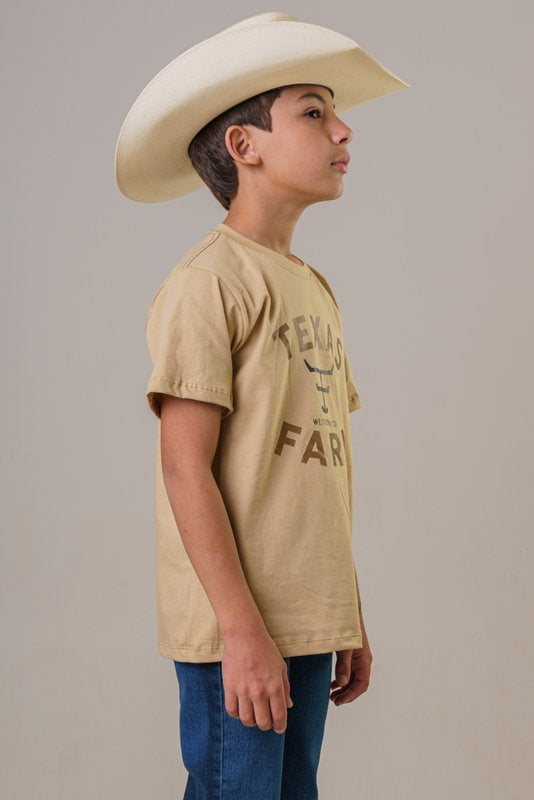 CAMISETA JUVENIL MASCULINA TEXAS FARM - CTM040