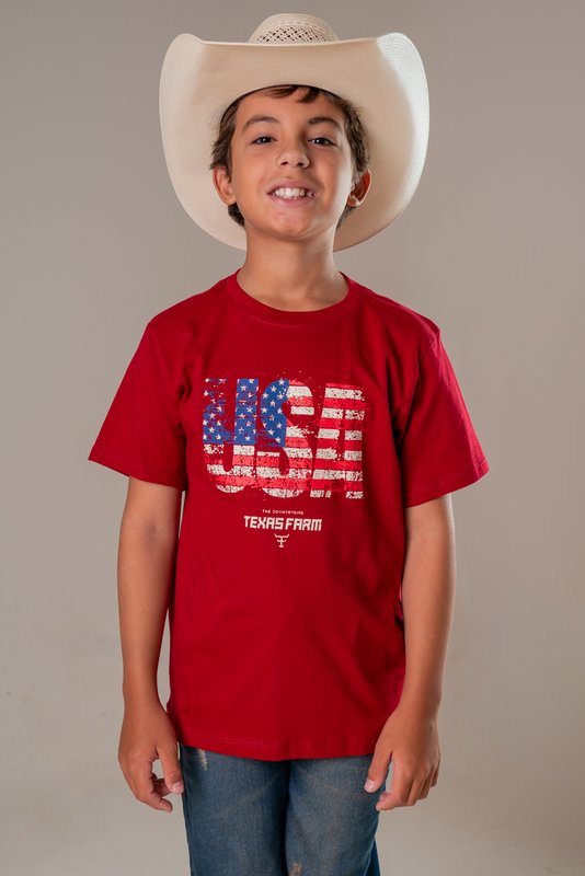 CAMISETA JUVENIL MASCULINA TEXAS FARM - CTM025