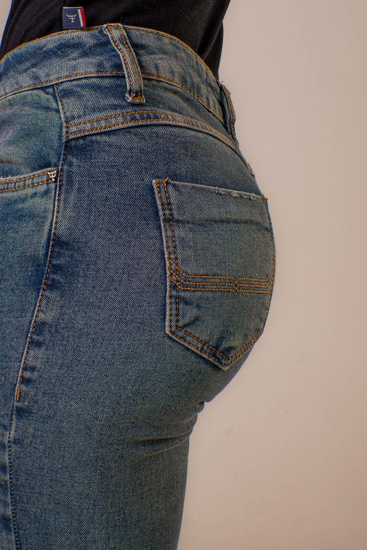 CALCA JEANS FEMININA TEXAS FARM - STONE - PDF065 - JEANS
