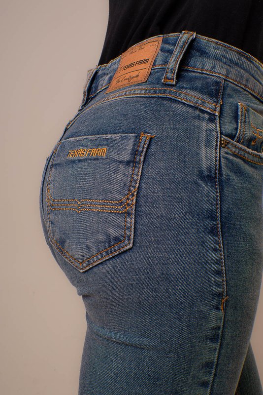 CALCA JEANS FEMININA TEXAS FARM - STONE - PDF065 - JEANS