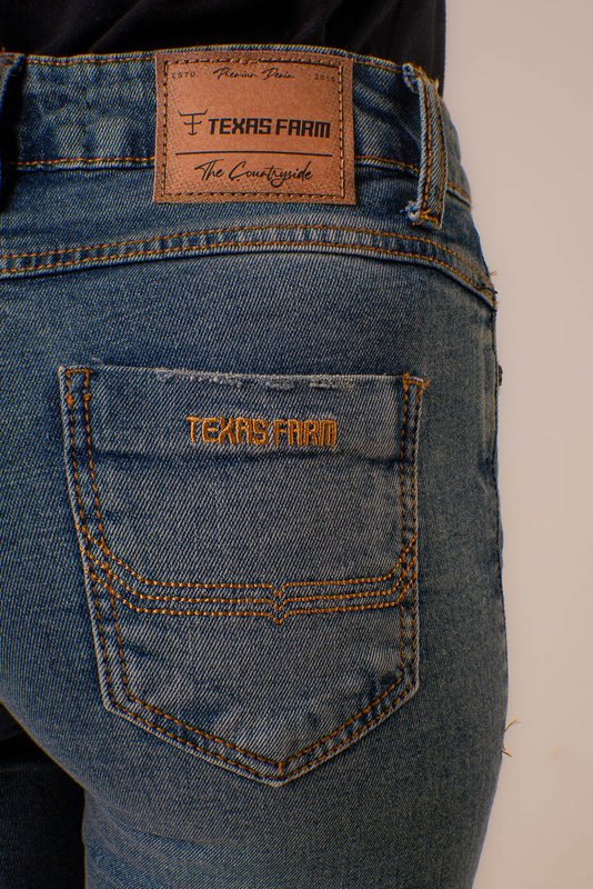 CALCA JEANS FEMININA TEXAS FARM - STONE - PDF065 - JEANS