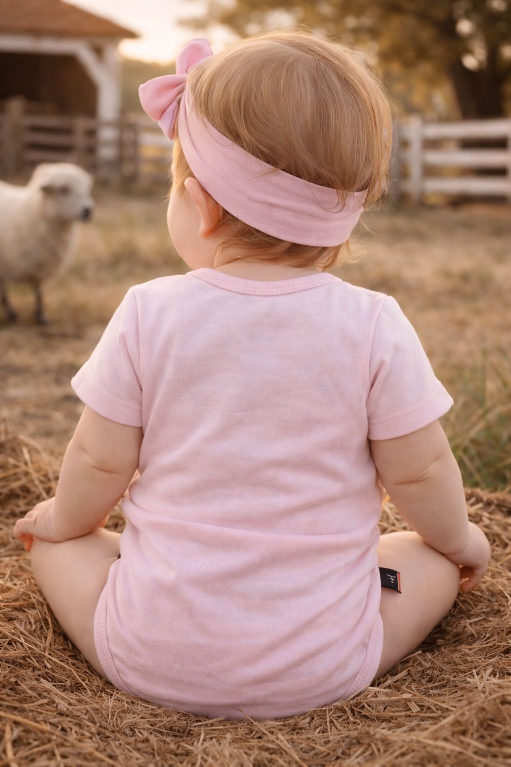 BODY INFANTIL MANGA CURTA TEXAS FARM